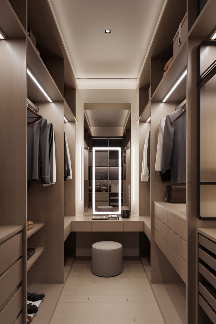 minimalist dressing room Choosing the perfect wardrobe for a minimalist bedroom design