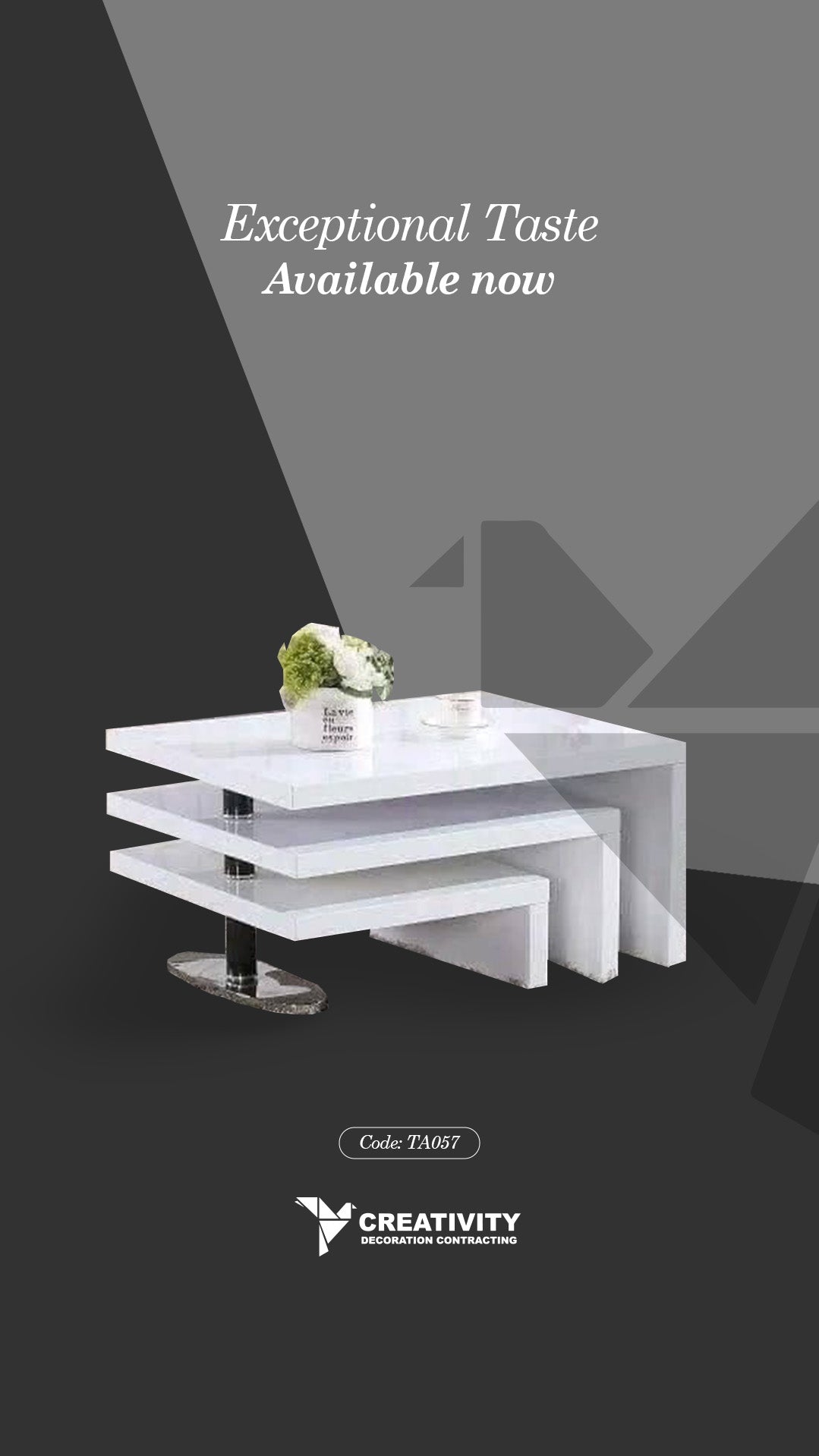 Layered Motion Coffee Table – Code: TA057